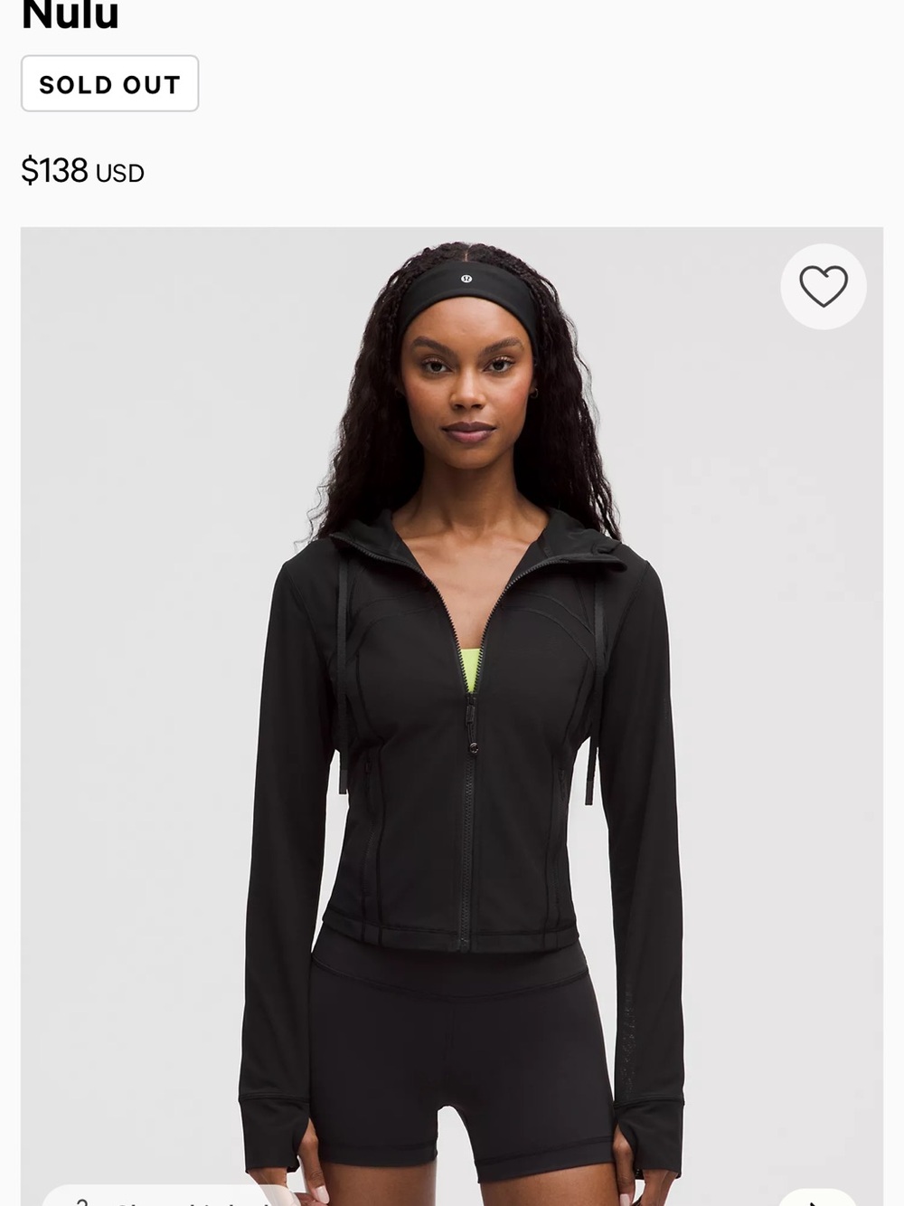 ๐ Lululemon Black Define Jacket Size 10 Hooded with Mesh Accents Nulu - Picture 7 of 11